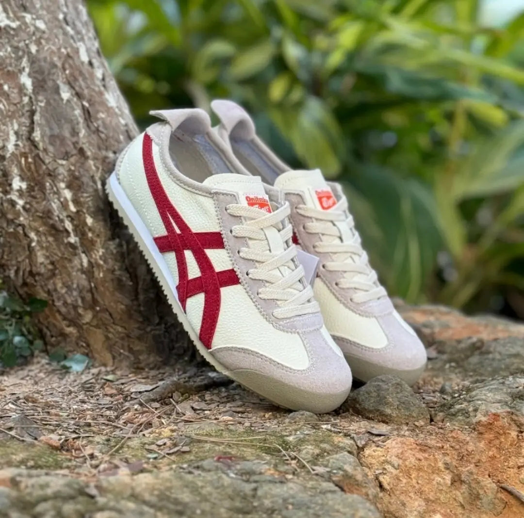 Onitsuka Tiger Mexico 66 VIN Beige  White  Red  7A Premium Sneakers (D-2068) Main image