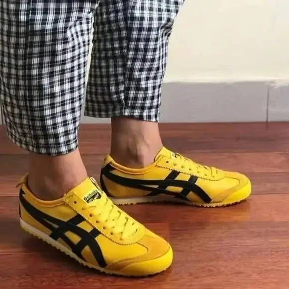 Onitsuk_a Tiger Mexico 66 Yellow Black  Mens First Copy Iconic Sneakers D-1871