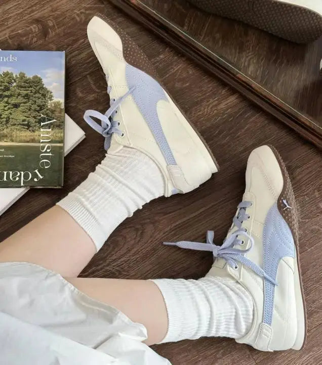 Pum_a Bella UT Canvas White Blue for Girls  7A Premium Quality D-1972