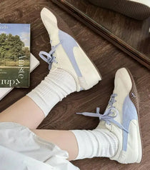 Pum_a Bella UT Canvas White Blue for Girls  7A Premium Quality D-1972