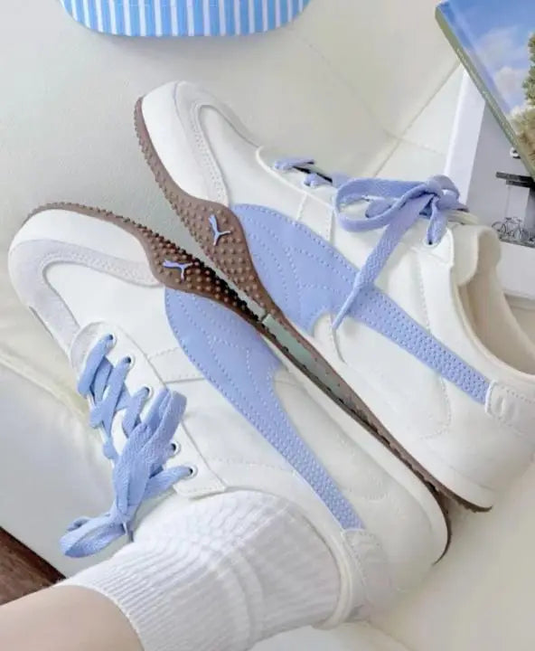 Pum_a Bella UT Canvas White Blue for Girls  7A Premium Quality D-1972