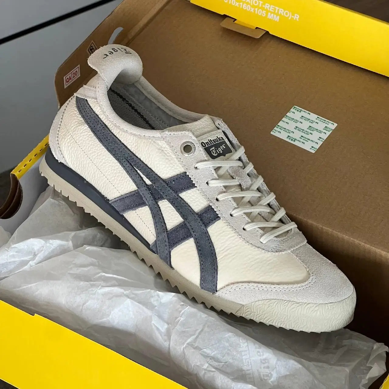 Onitsuka Tiger Mexico 66 SD Birch Metropolis Dark Grey White 7A Premium Sneakers (D-2072) Main image
