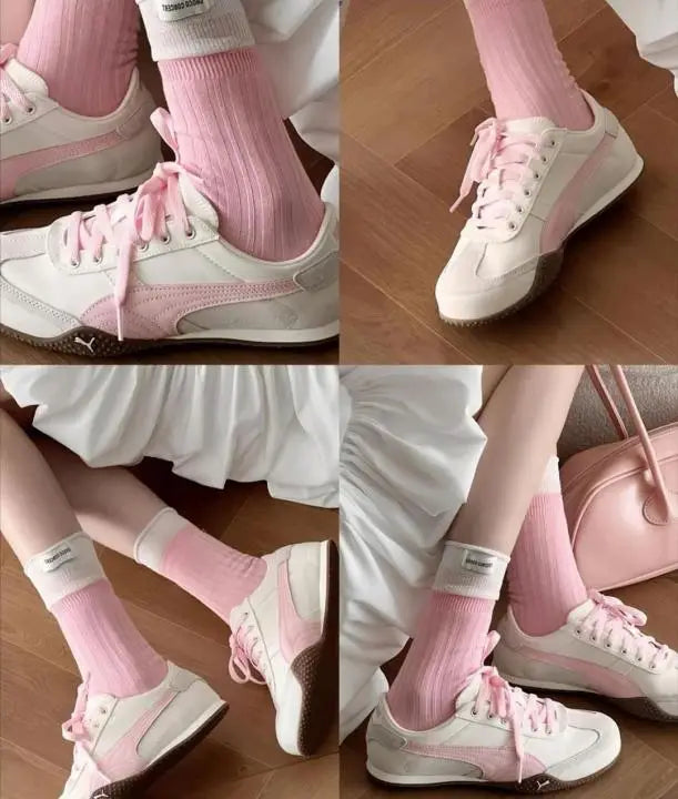 Pum_a Bella UT Canvas White Pink for Girls  7A Premium Quality D-1973 Secondary image