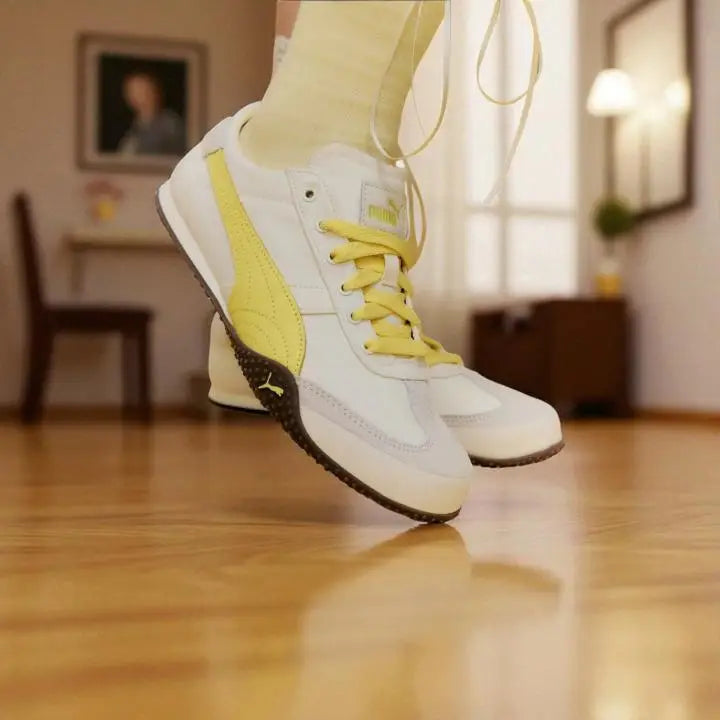 Pum_a Bella UT Canvas - WhiteYellow  Girls Premium First Copy Sneakers D-1974