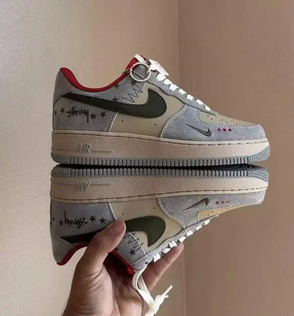 Nike Air Force 1 Low STUSSY X GREY RED Main image