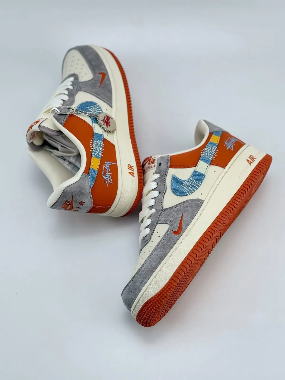 Nikee AirForce 1 Low 07 x Stussy Orange