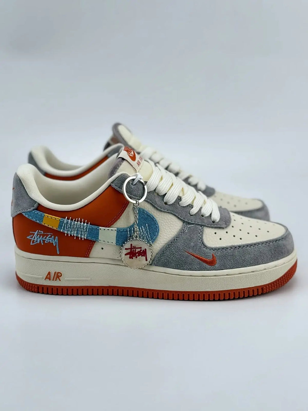 Nikee AirForce 1 Low 07 x Stussy Orange