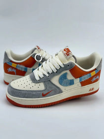 Nikee AirForce 1 Low 07 x Stussy Orange