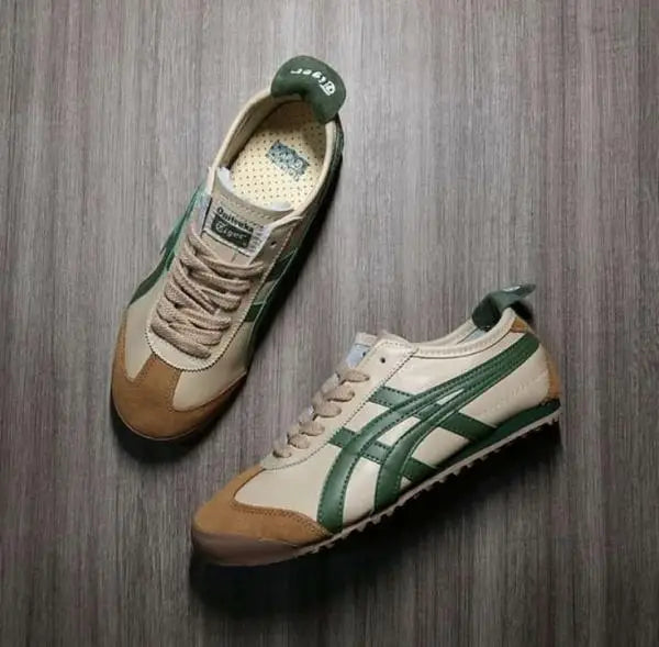 Onitsuk a Tiger MEXICO 66 Beige Grass Green 1st Leather Quality Fixx