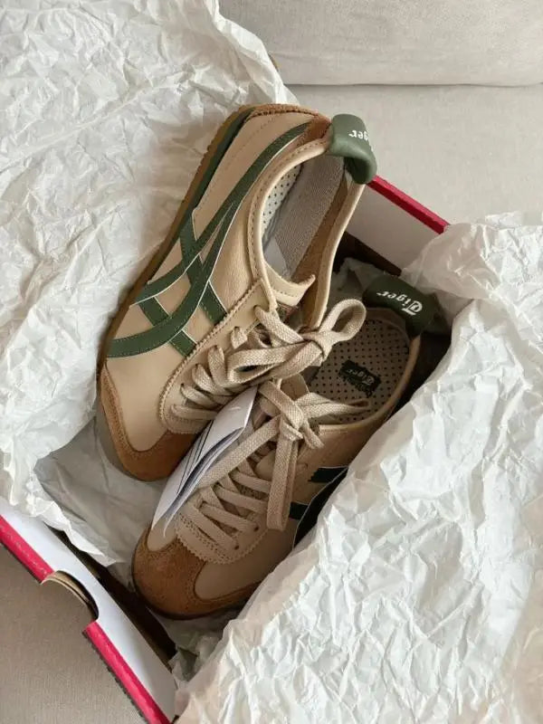 Onitsuk a Tiger MEXICO 66 Beige Grass Green 1st Leather Quality Fixx Main image