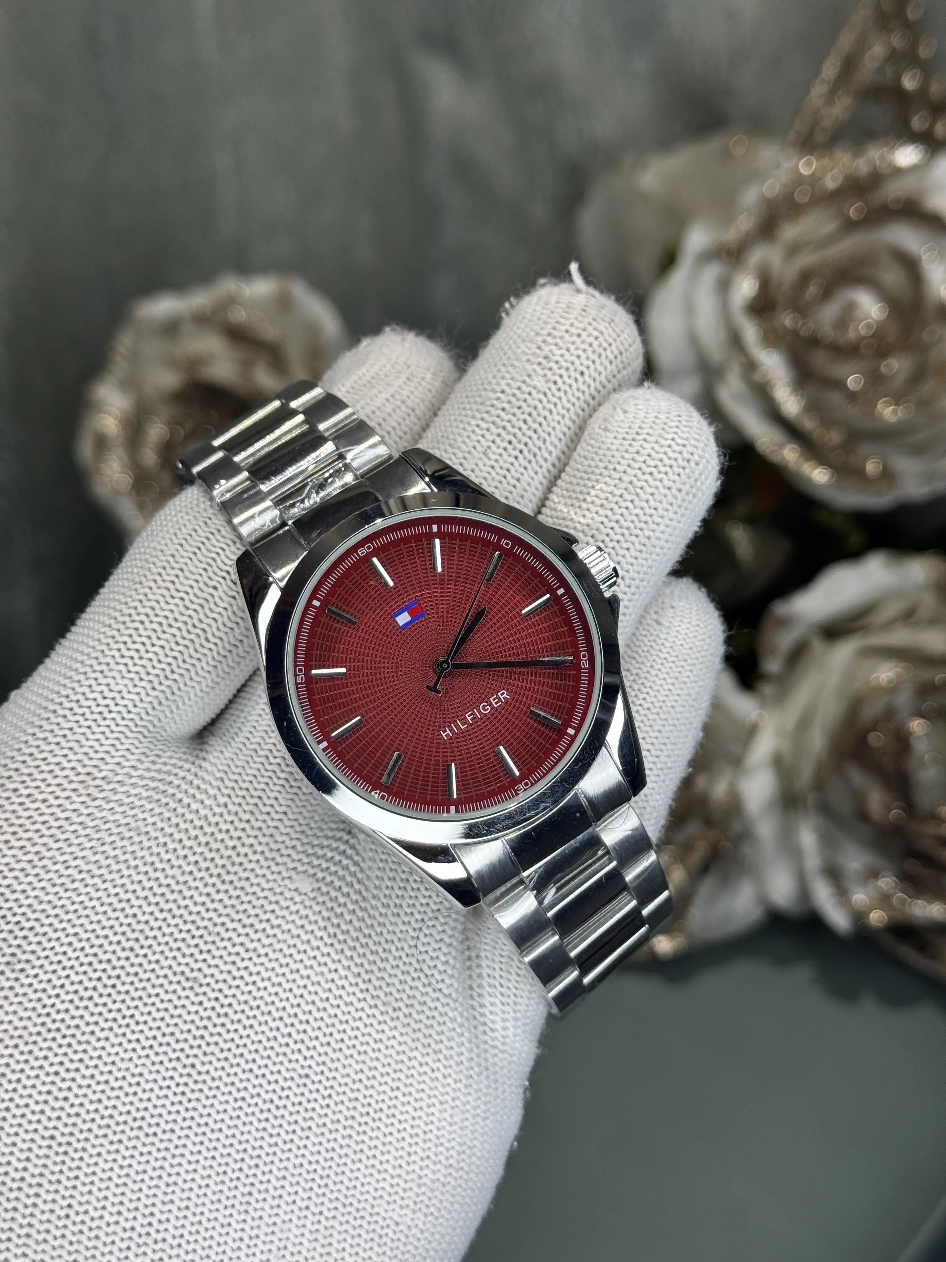 Tommy Hilfige r Bruce Silver Red Premium Quartz Watch Main image