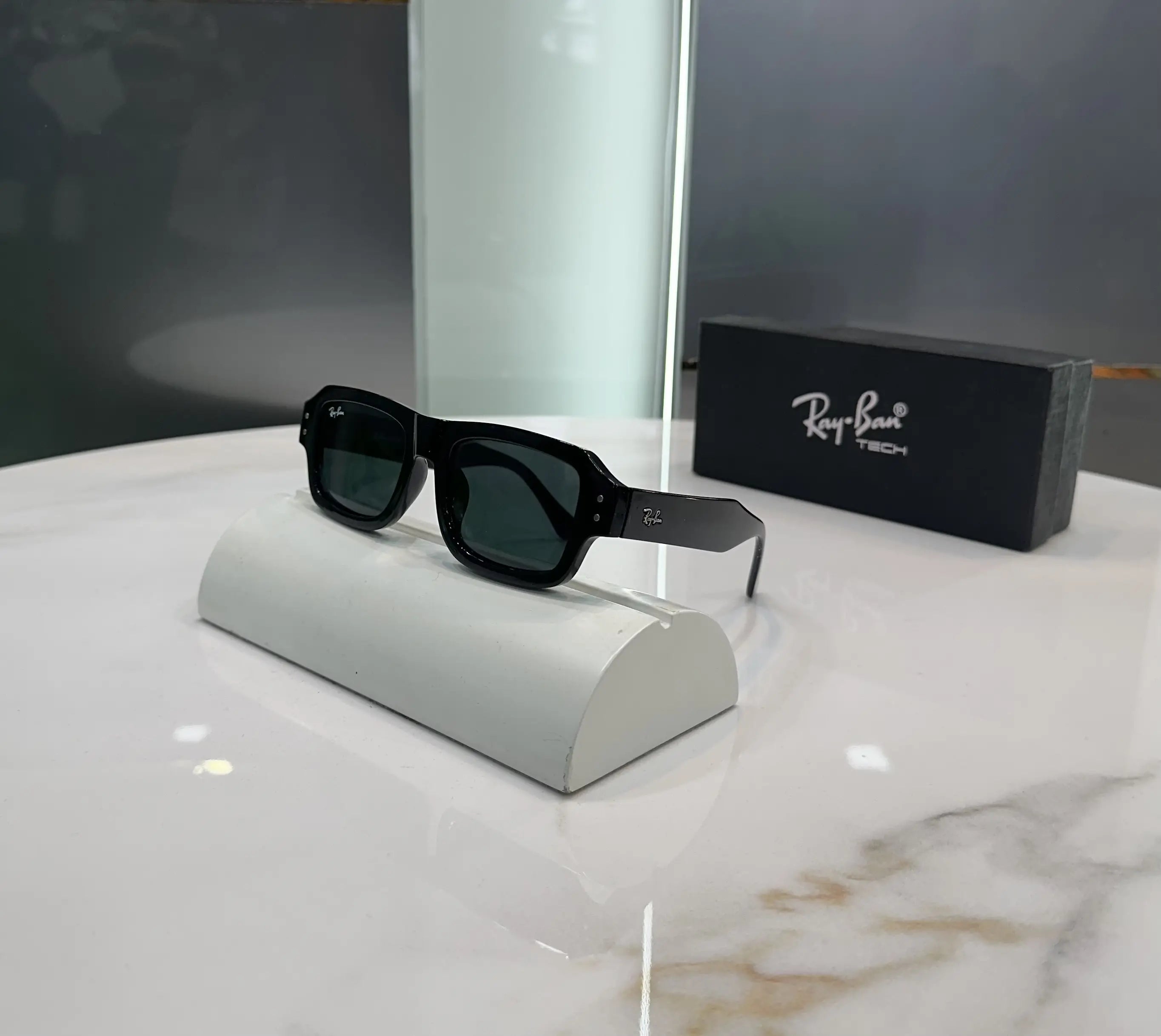 Rayban Gloss All Black Premium Shades 2218 Main image