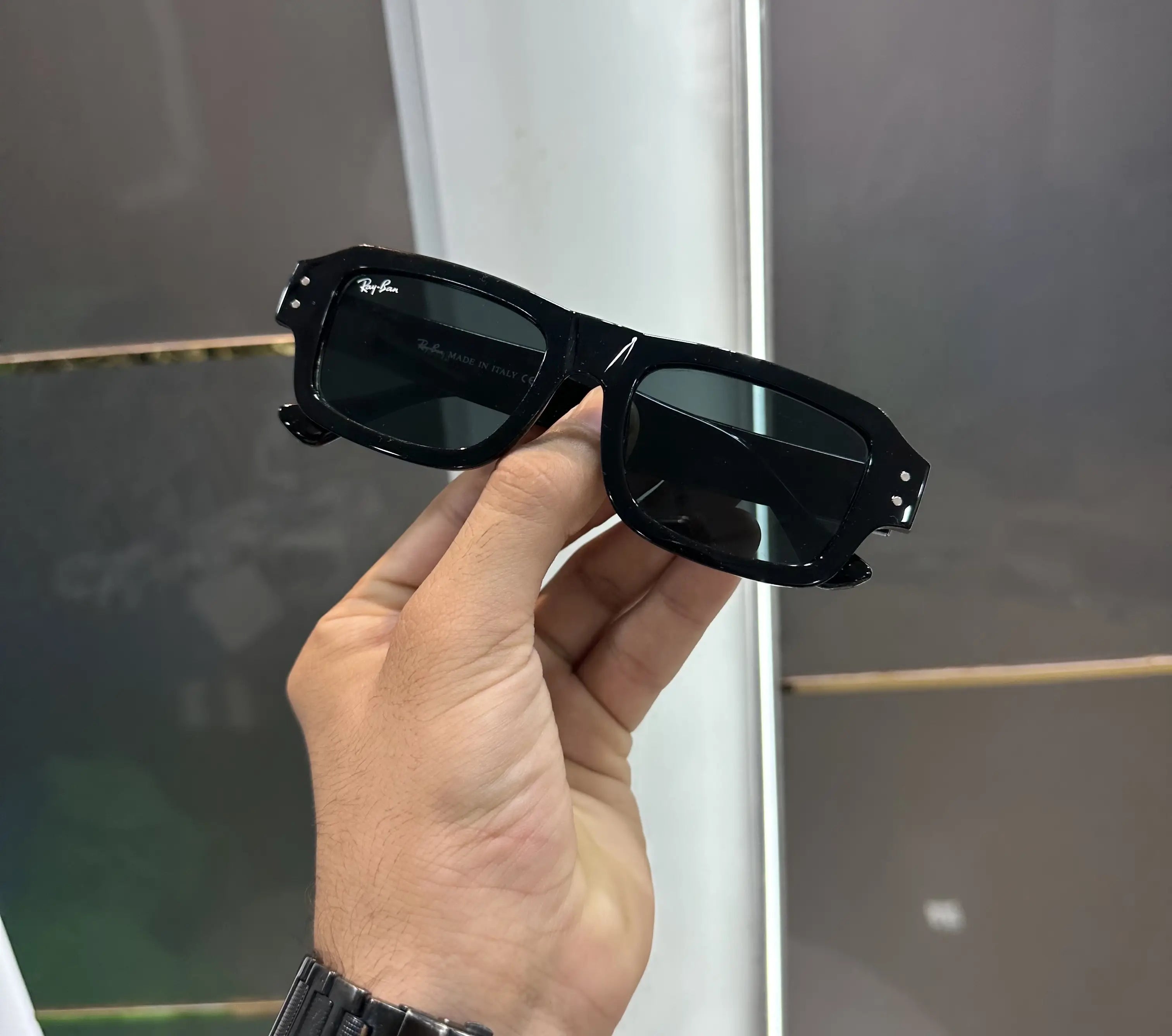 Rayban Gloss All Black Premium Shades 2218 Secondary image
