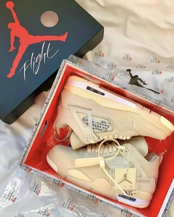 Jordan Retro 4 Off White Sail Semi Ua Main image