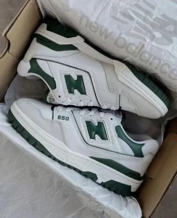 New Balance 550 White Green Suede Quality Main image