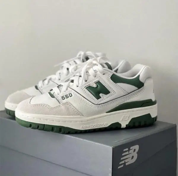 New Balance 550 White Green Suede Quality