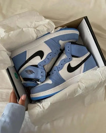Nik_e Air Jordan Retro 1 High University Blue Suede Quality Semi UA