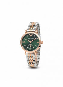 Emporio Arman i Women Two Tone Green Diamond Edition