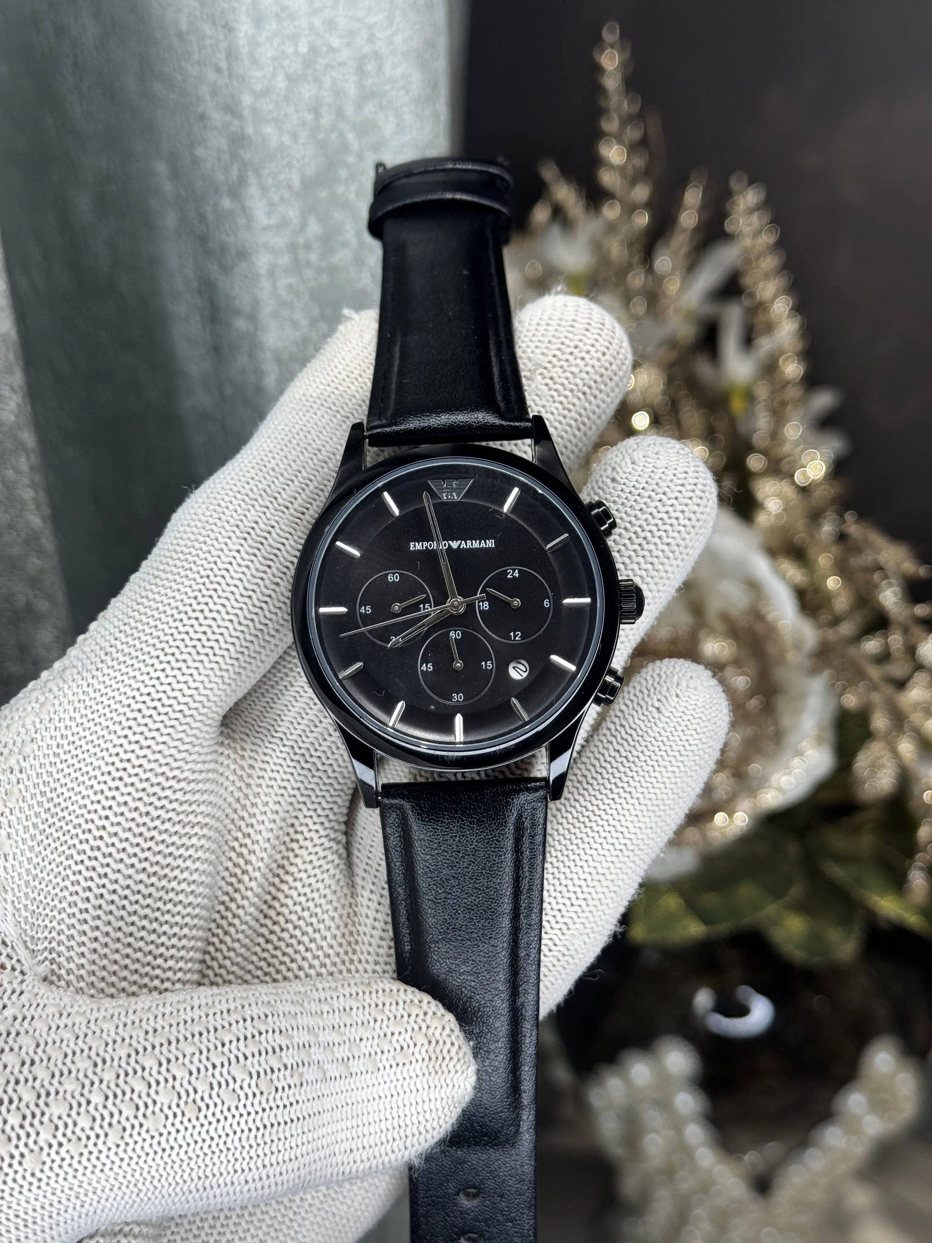 Emporio Arman i All Black Chronograph Watch Main image