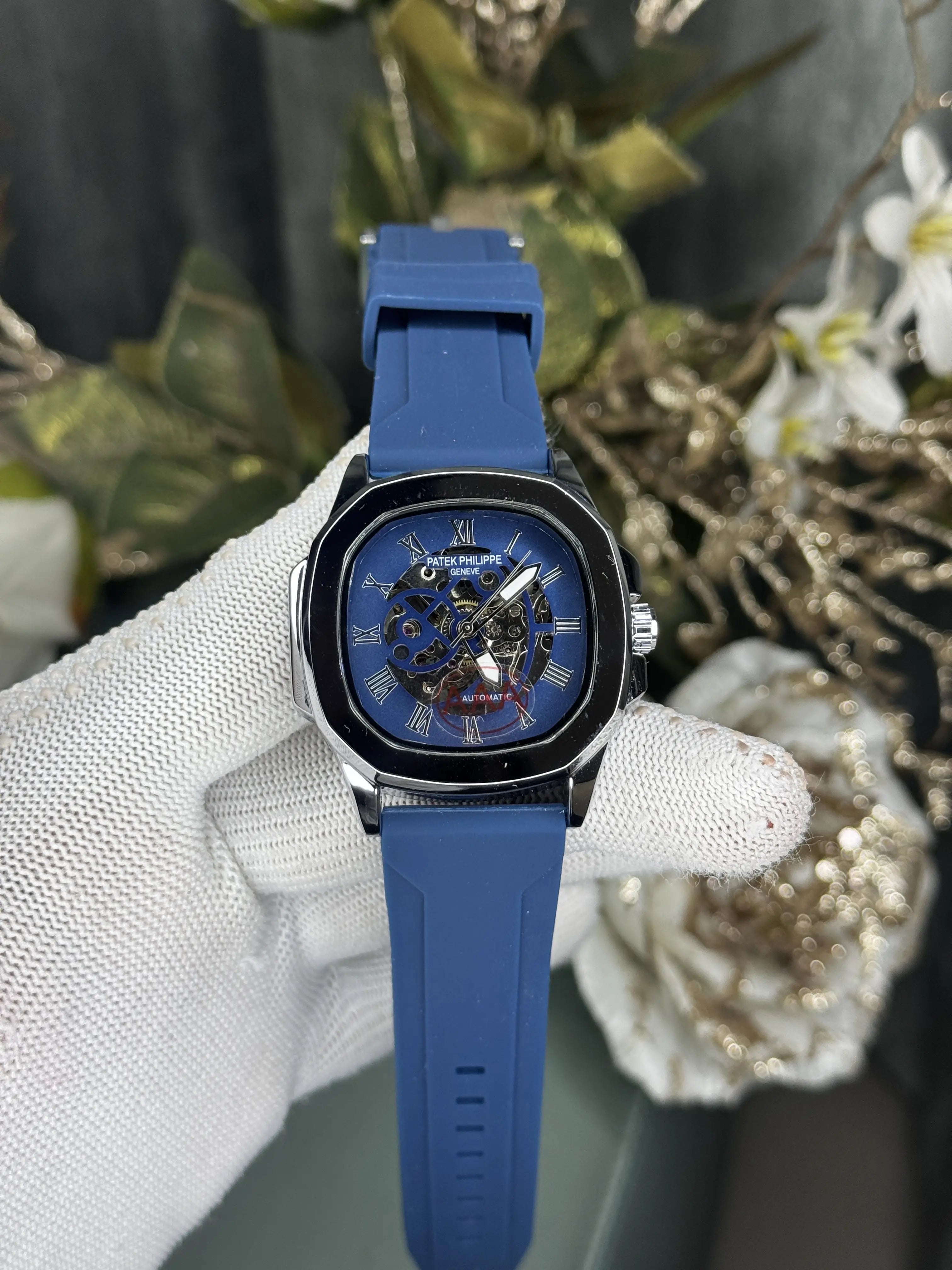 Patek Philippe Silver Blue Premium Automatic Watch Main image