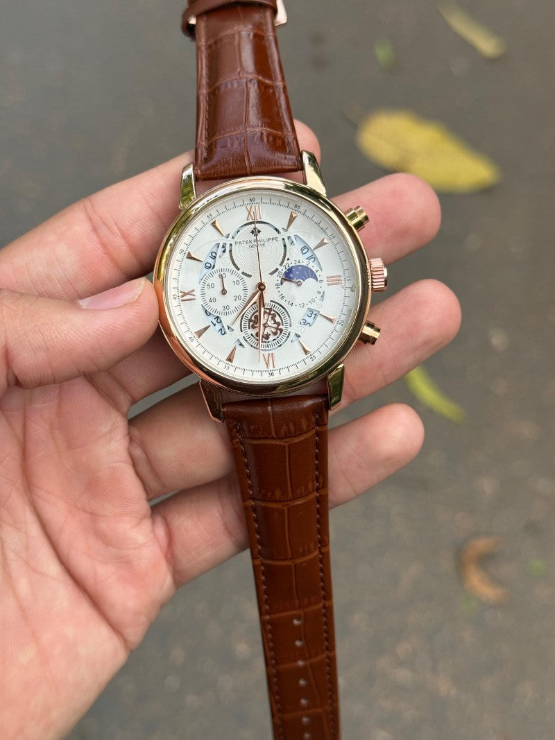 Patek Phillip e Geneve Chronograph Leather
