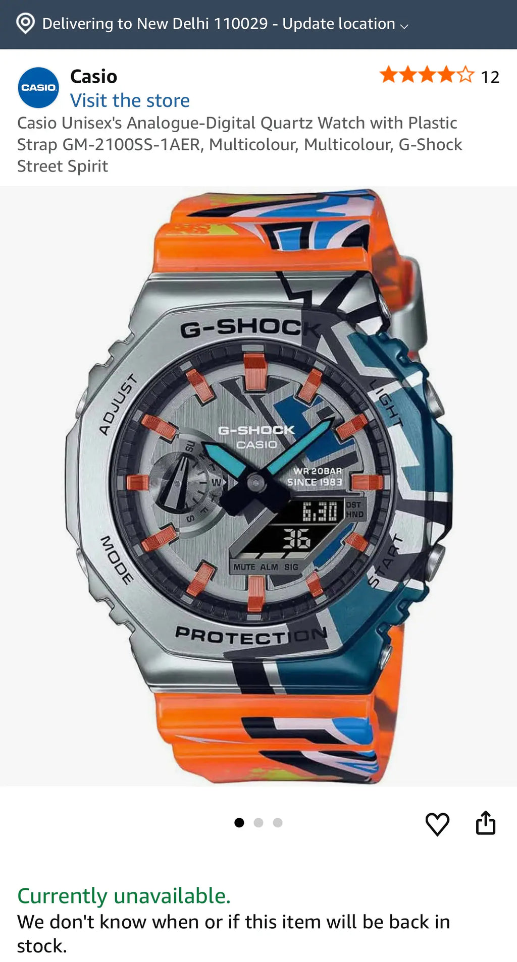 Casio Gshock Street Spirit Orange Premium Watch