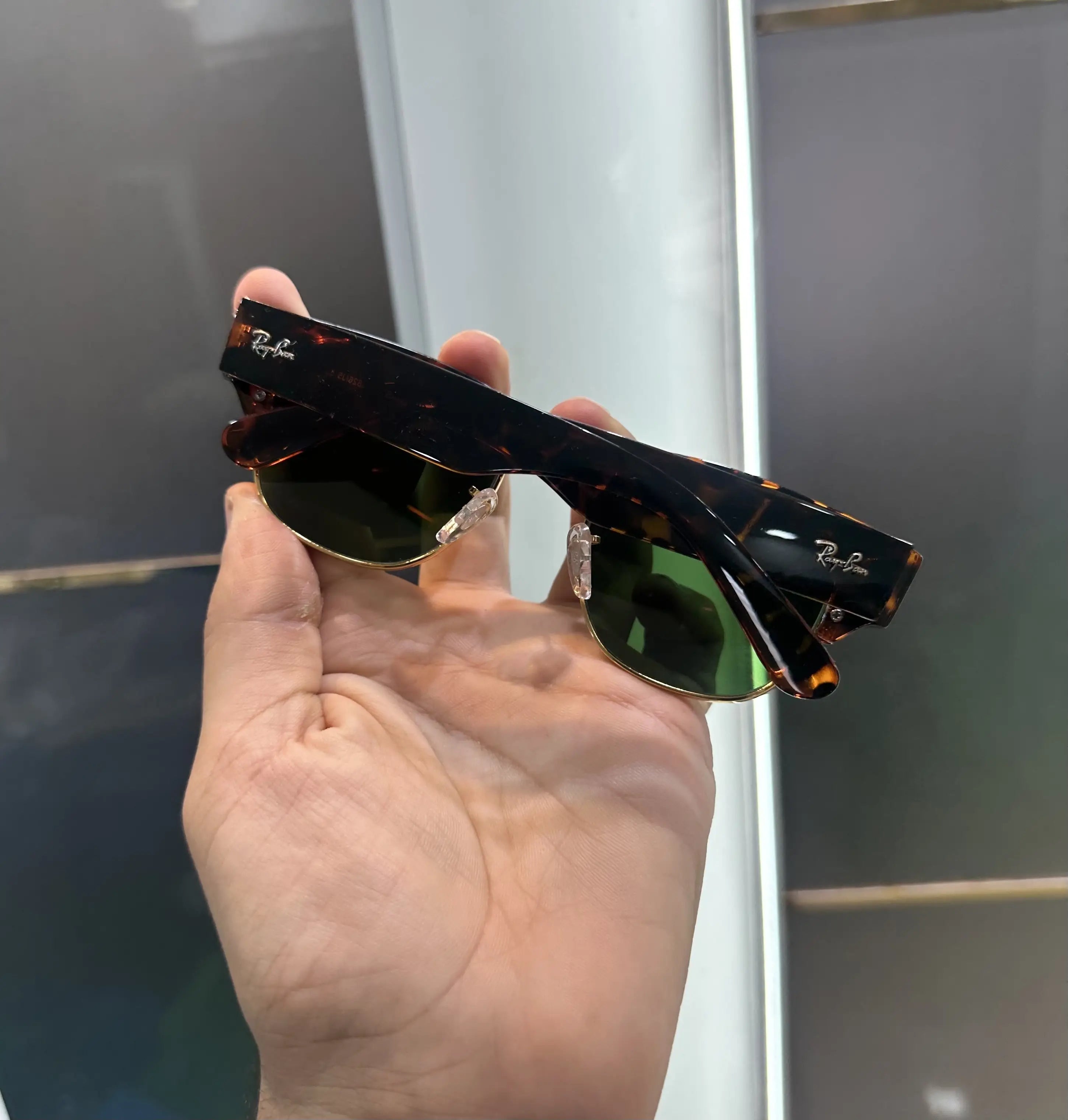 RayBan Tiger Green Clubmaster Premium Shades 0316