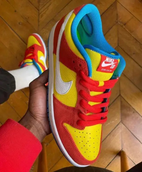Nik_e Sb Dunk low pro bart simpson Suede Quality Sale