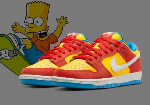 Nik_e Sb Dunk low pro bart simpson Suede Quality Sale