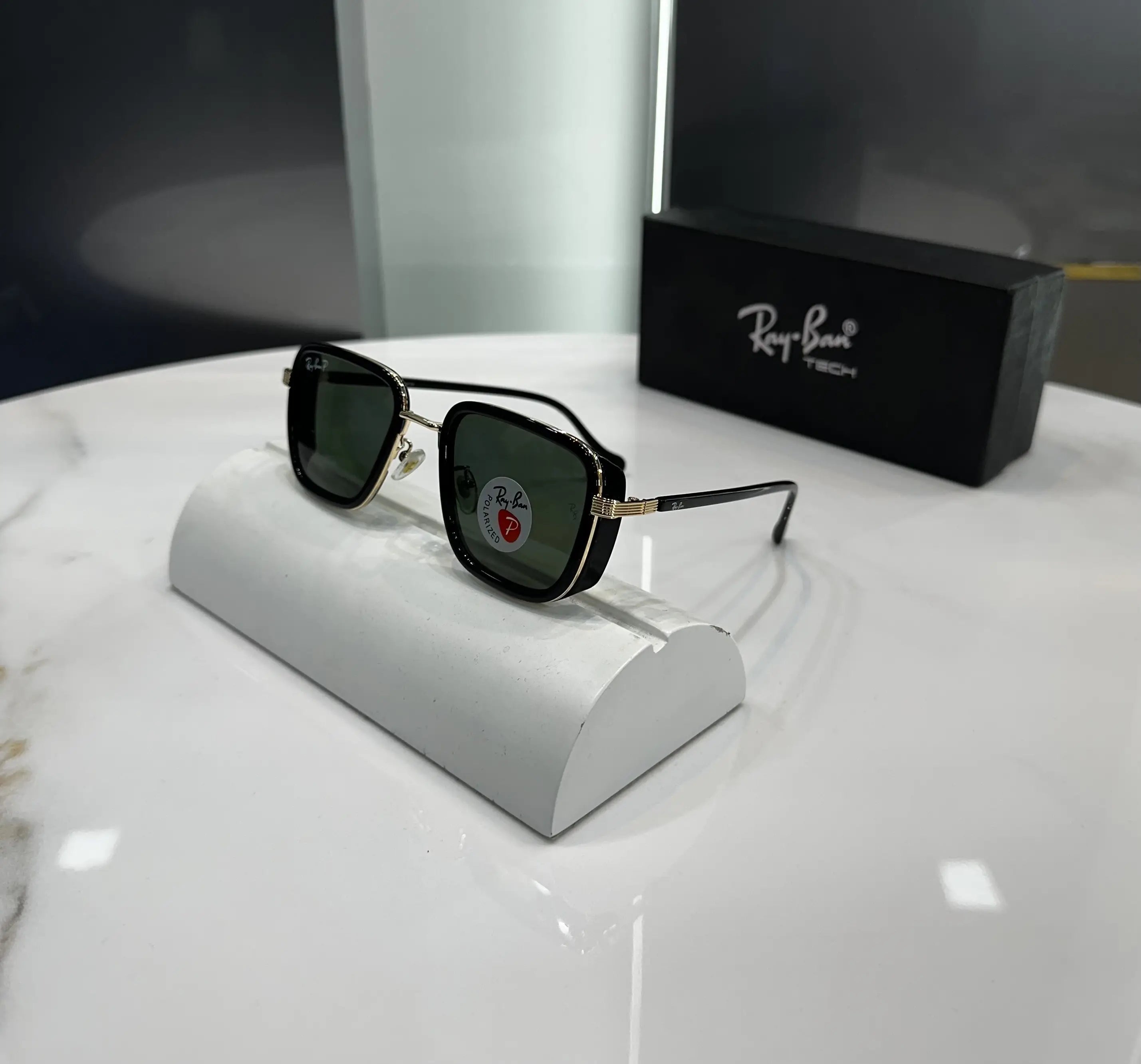 Ray Ban Gold Green Glass Premium Shades 6527 Main image