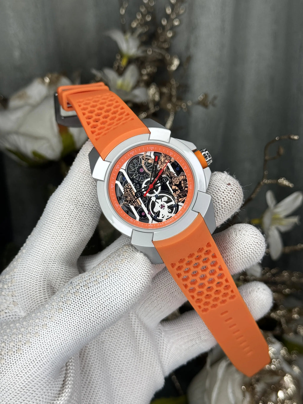 Jacob&Co. Silver Orange Premium Automatic Watch