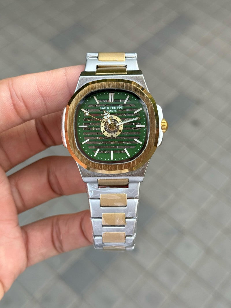 Patek Phillip e Nautilus Automatic Skeleton Gold Two Tone Green Secondary image
