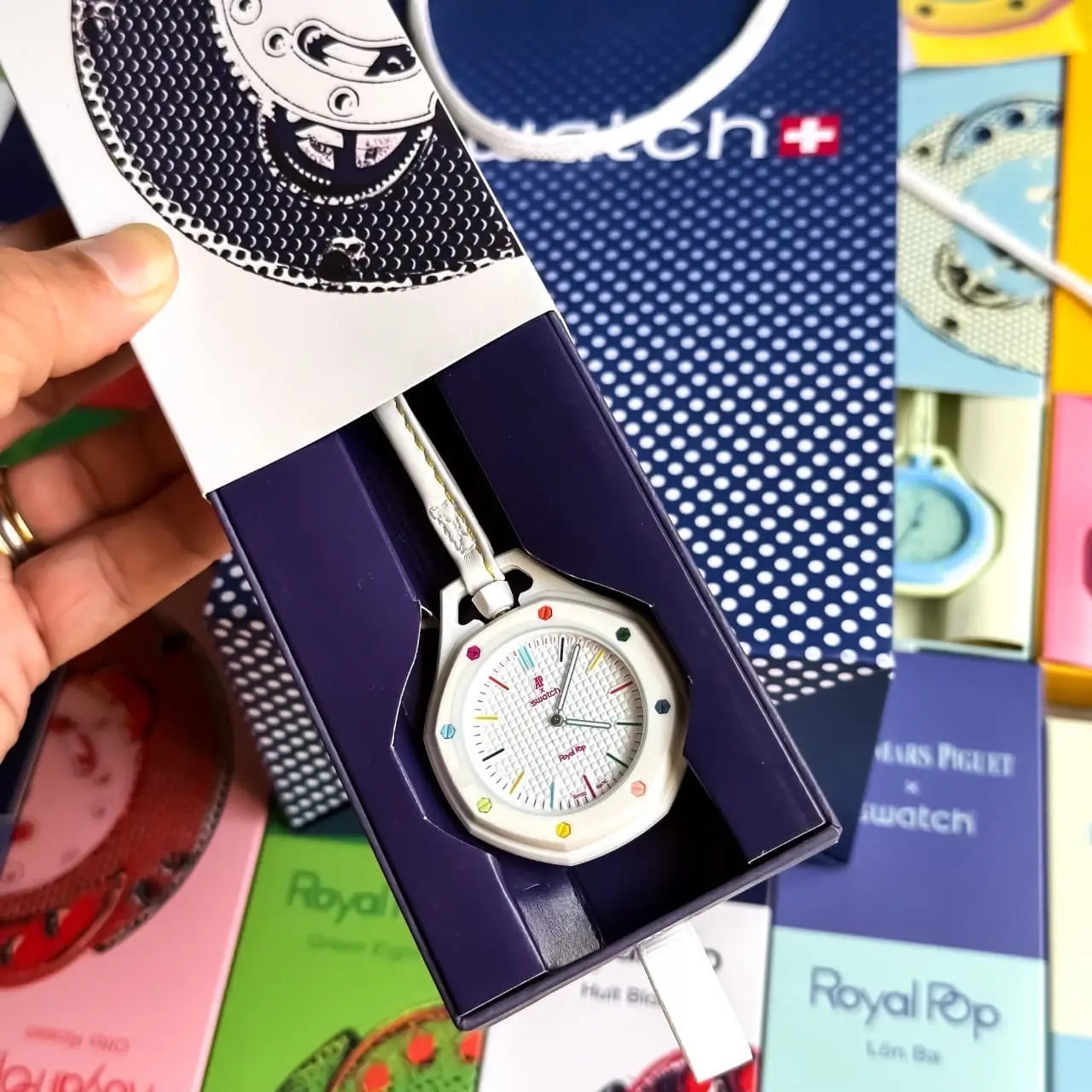 AP x Swatc h Royal Pop White Premium Quartz Watch Main image