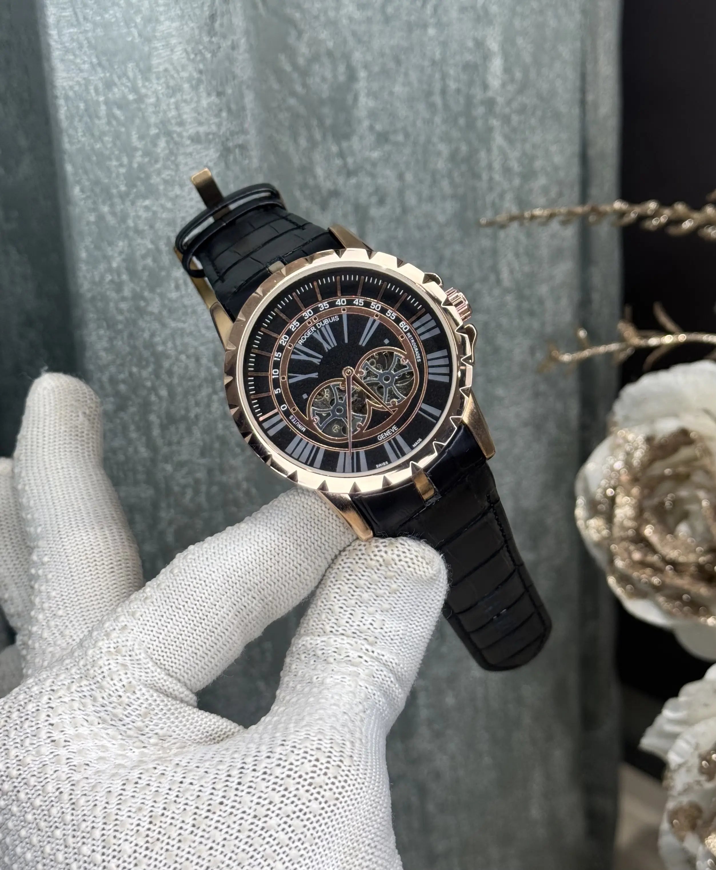 Roger Dubuis E-xcalibur Copper Black Leather Strap Automatic Watch Main image