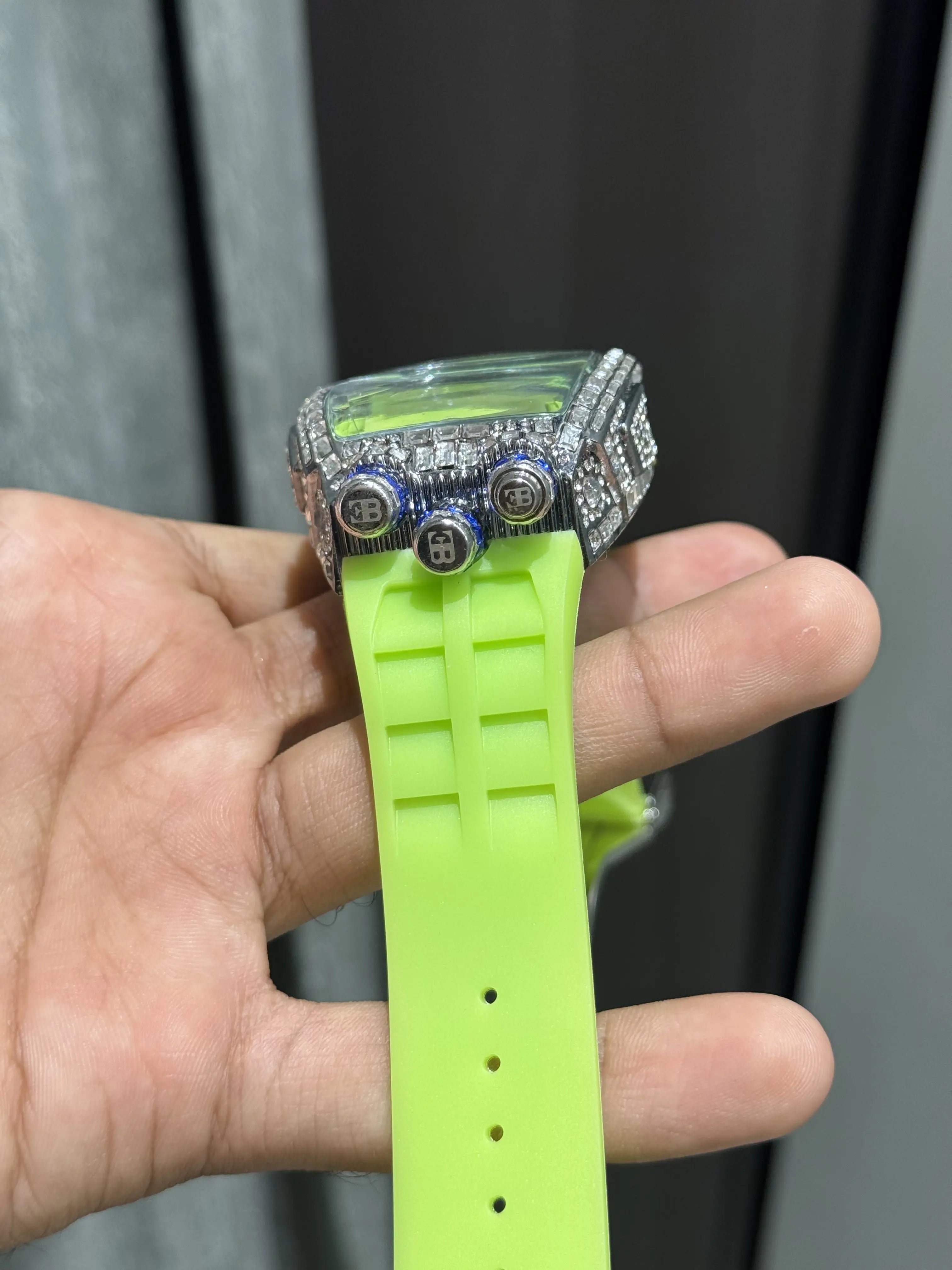 Jacob&Co. Bugatt I Silver Green Diamond Premium Watch