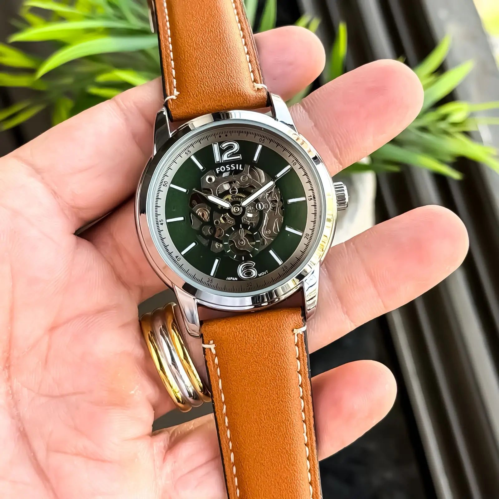 FOSSIL_AUTO_SILVER_GREEN Main image