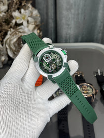 Jacob&Co. ram... Silver Green Quartz Watch