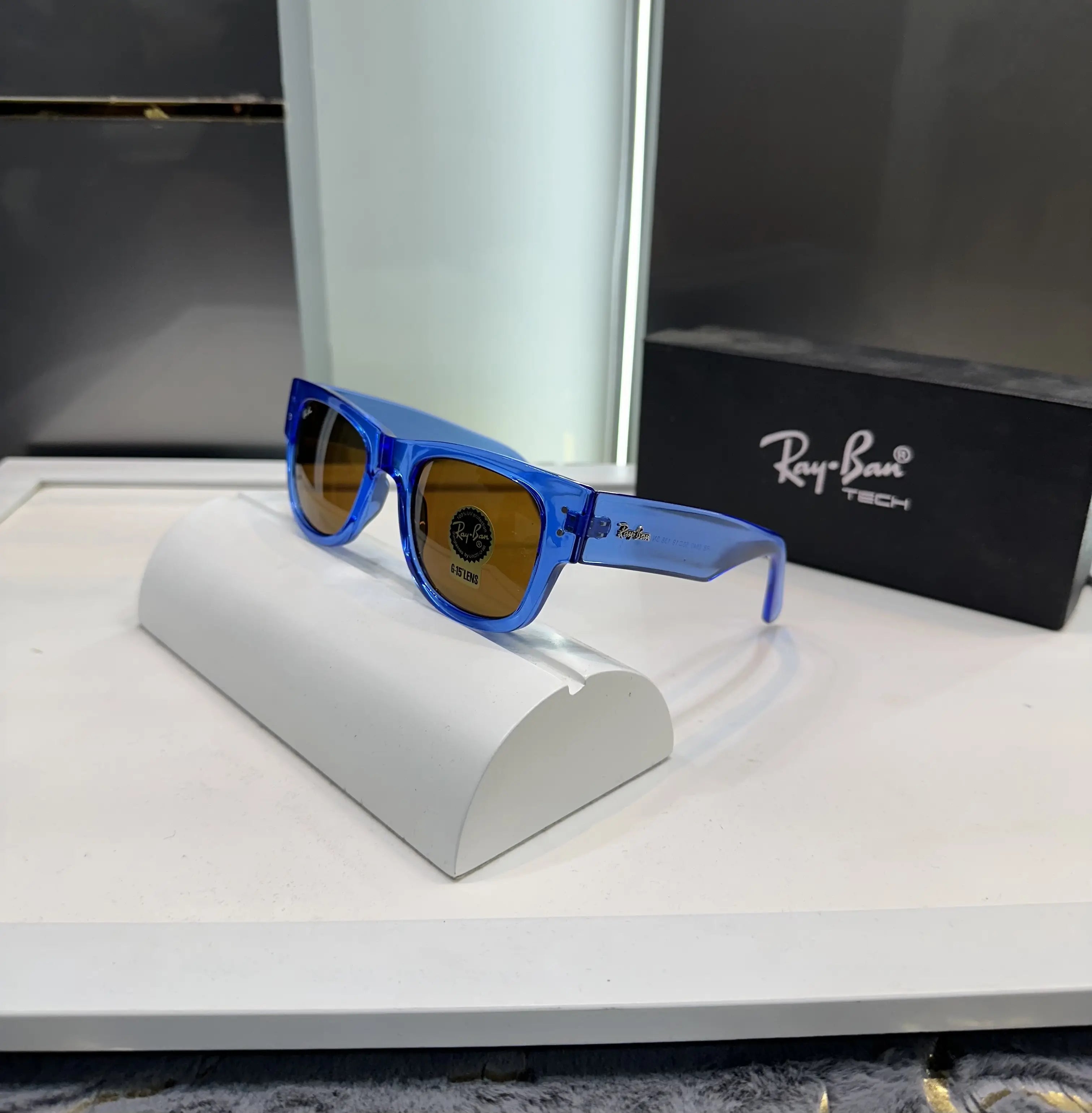 Ray  Ban Mega Wayfarer Blue Brown Premium Shades 840 Main image