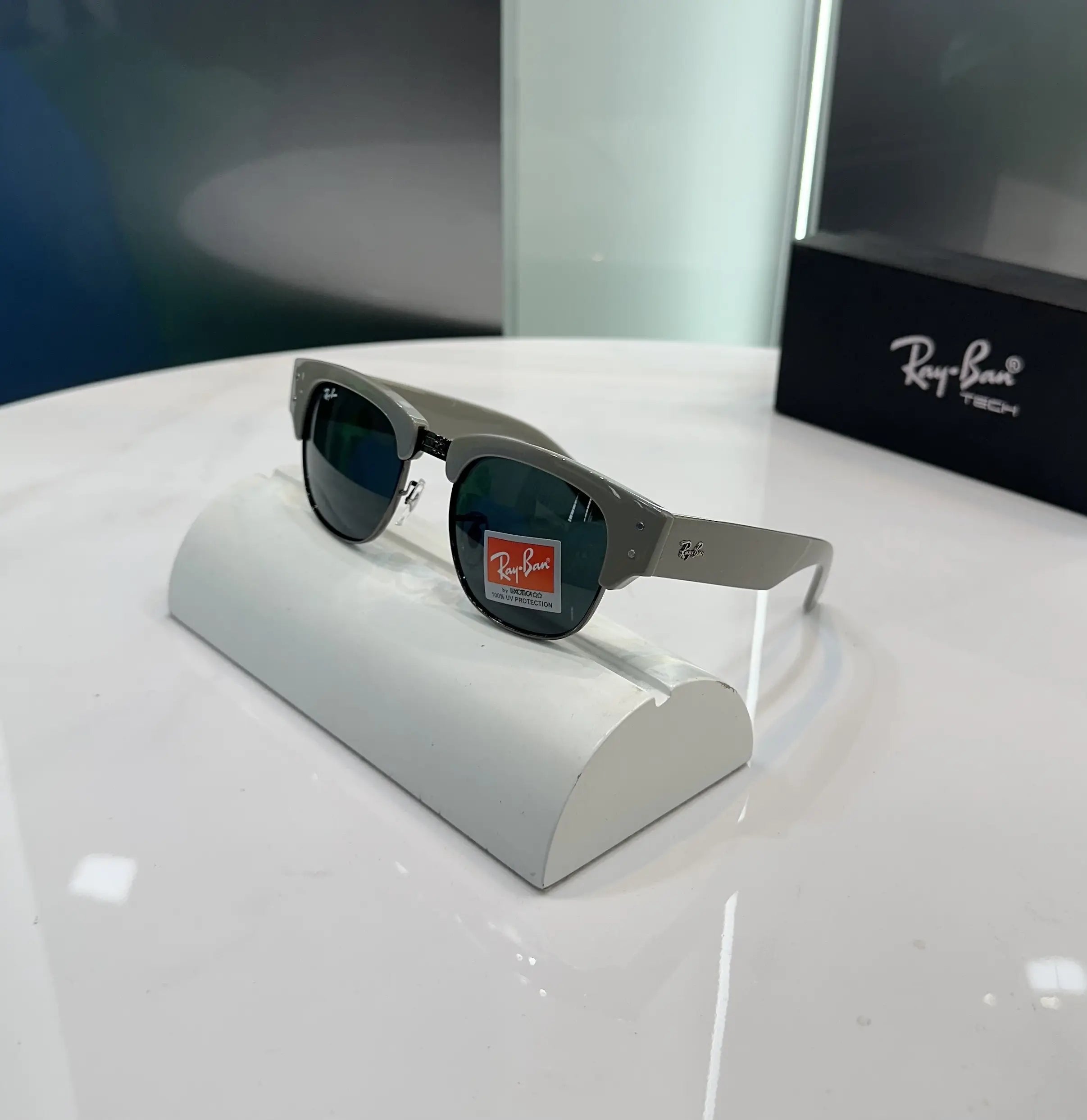 RayBan Clubmaster Grey Black Premium Shades 0316