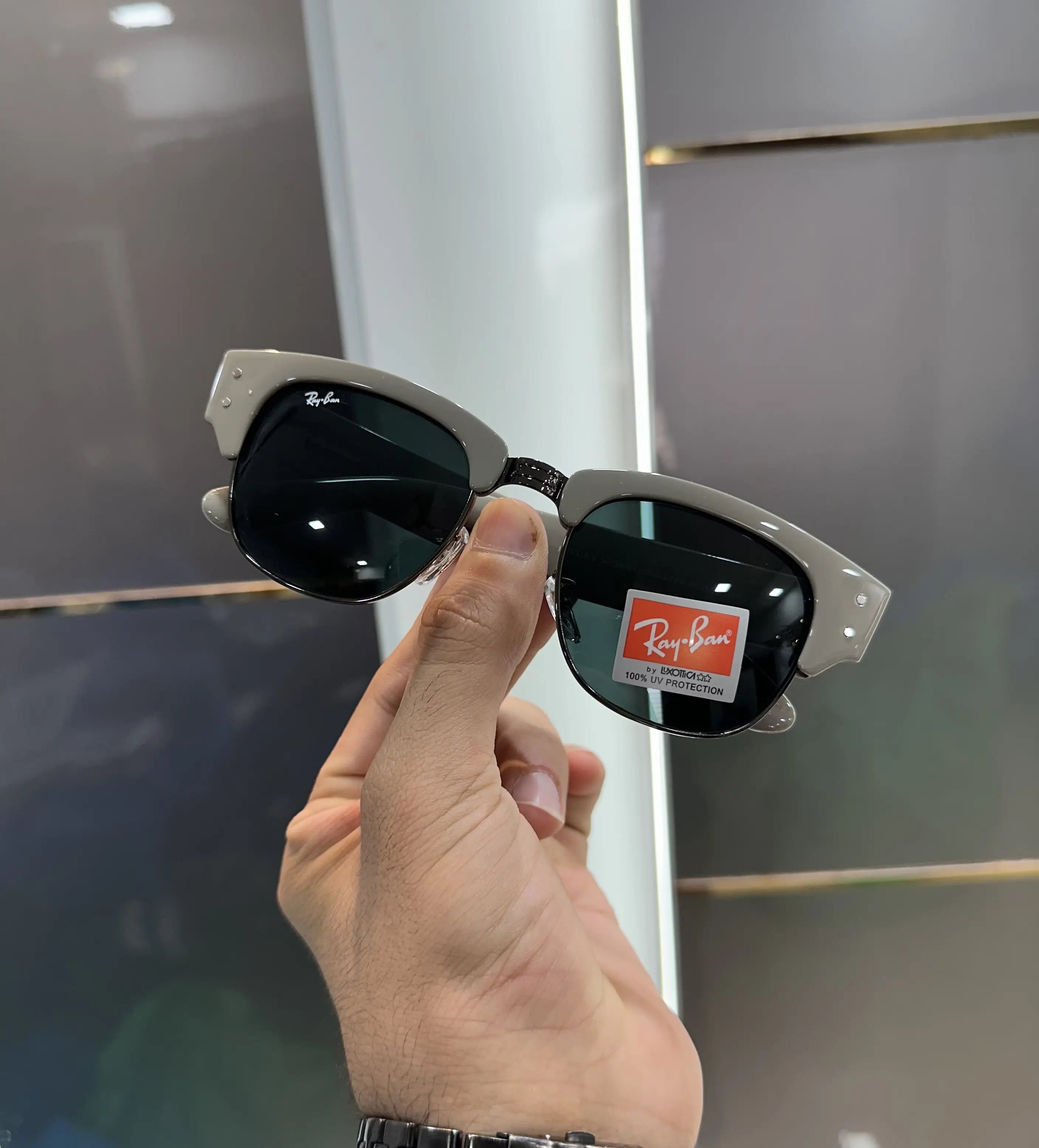 RayBan Clubmaster Grey Black Premium Shades 0316