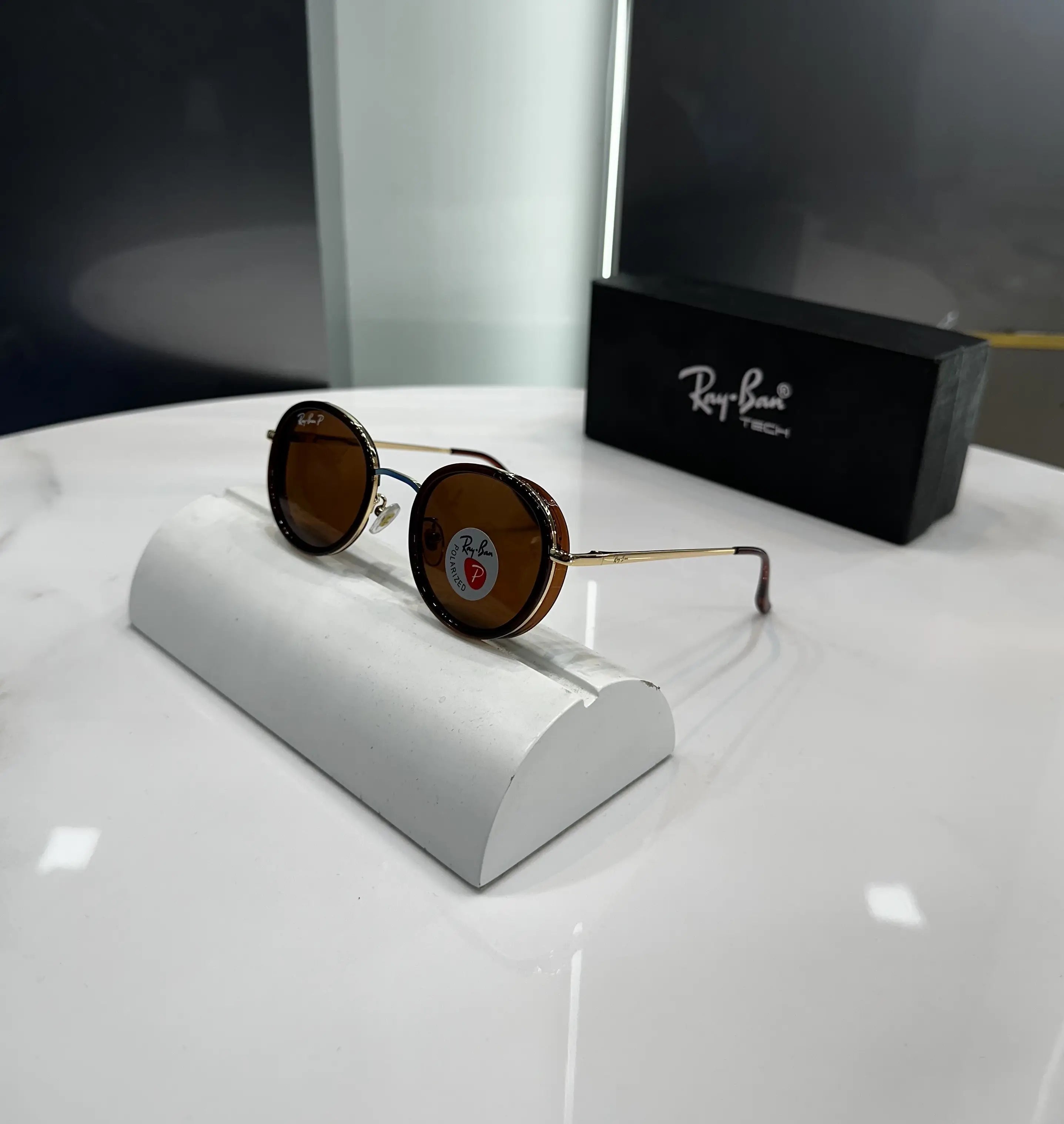RayBan Gold Brown Premium Shades 6525