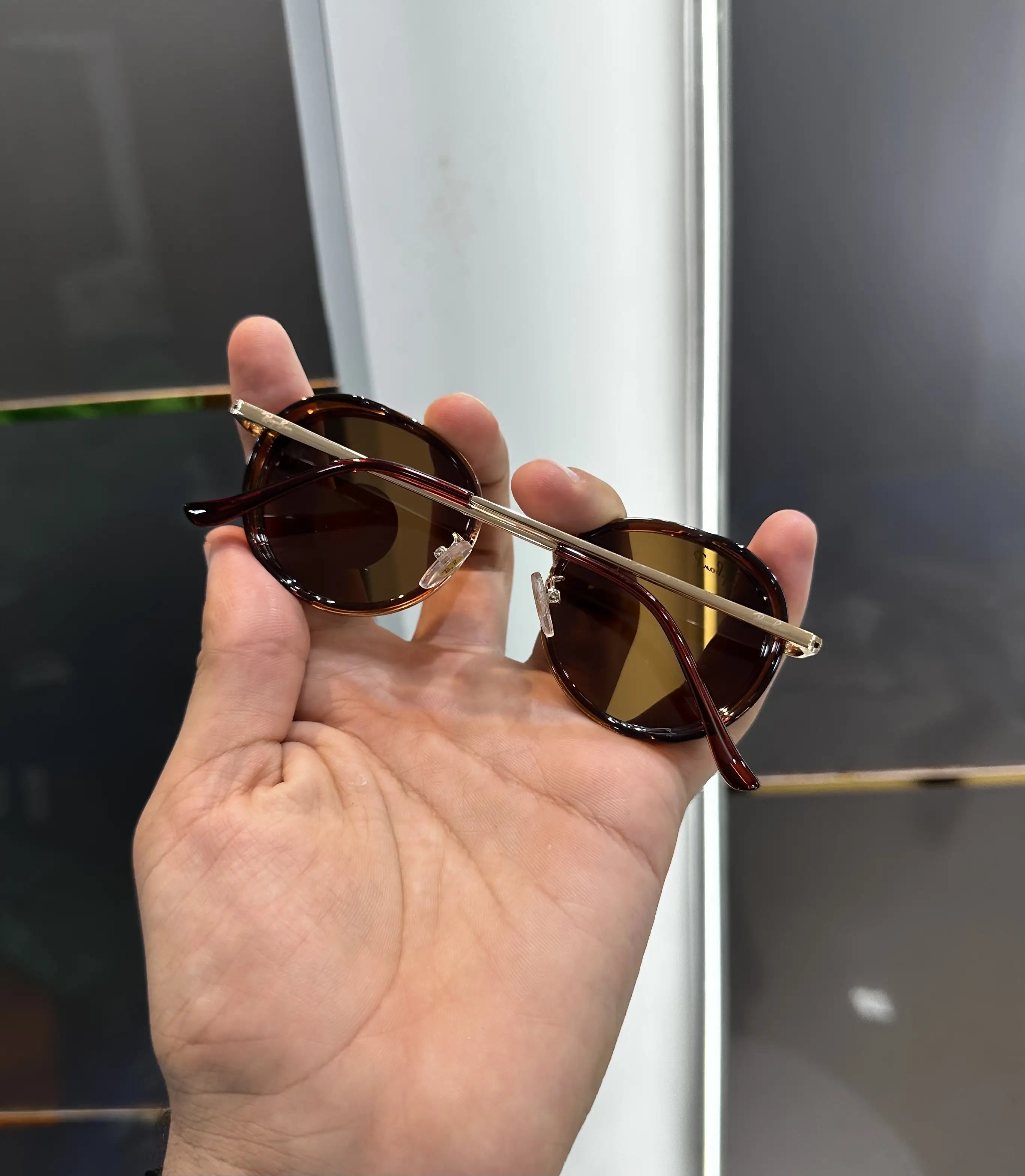 RayBan Gold Brown Premium Shades 6525