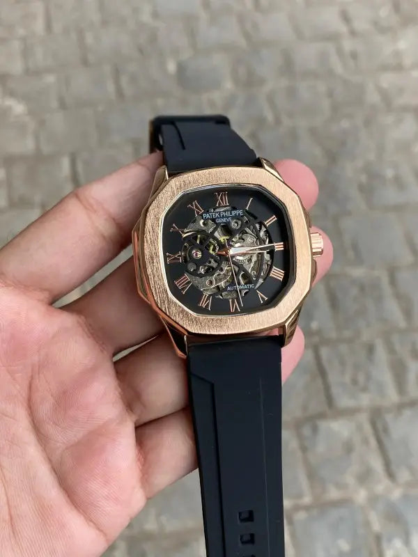 Patek Phillep e Skeleton Automatic Silicone Rose Gold Main image