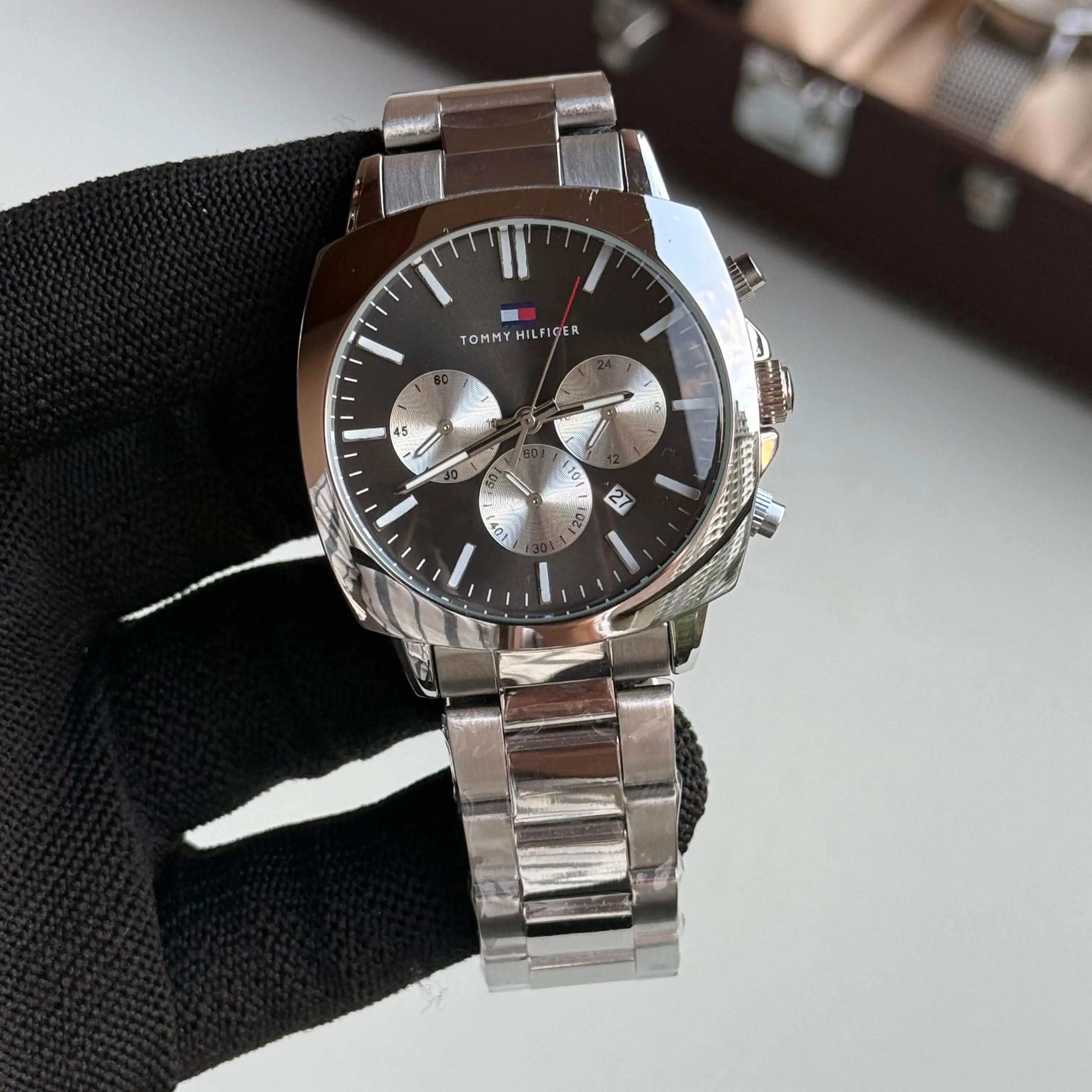 Tommy Hilfige_r Chronograph Silver Black Dial Main image