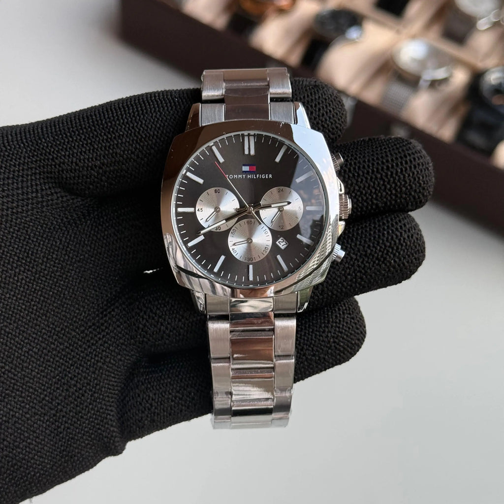 Tommy Hilfige_r Chronograph Silver Black Dial