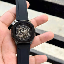 Patek Phillep e Skeleton Automatic Silicone Black