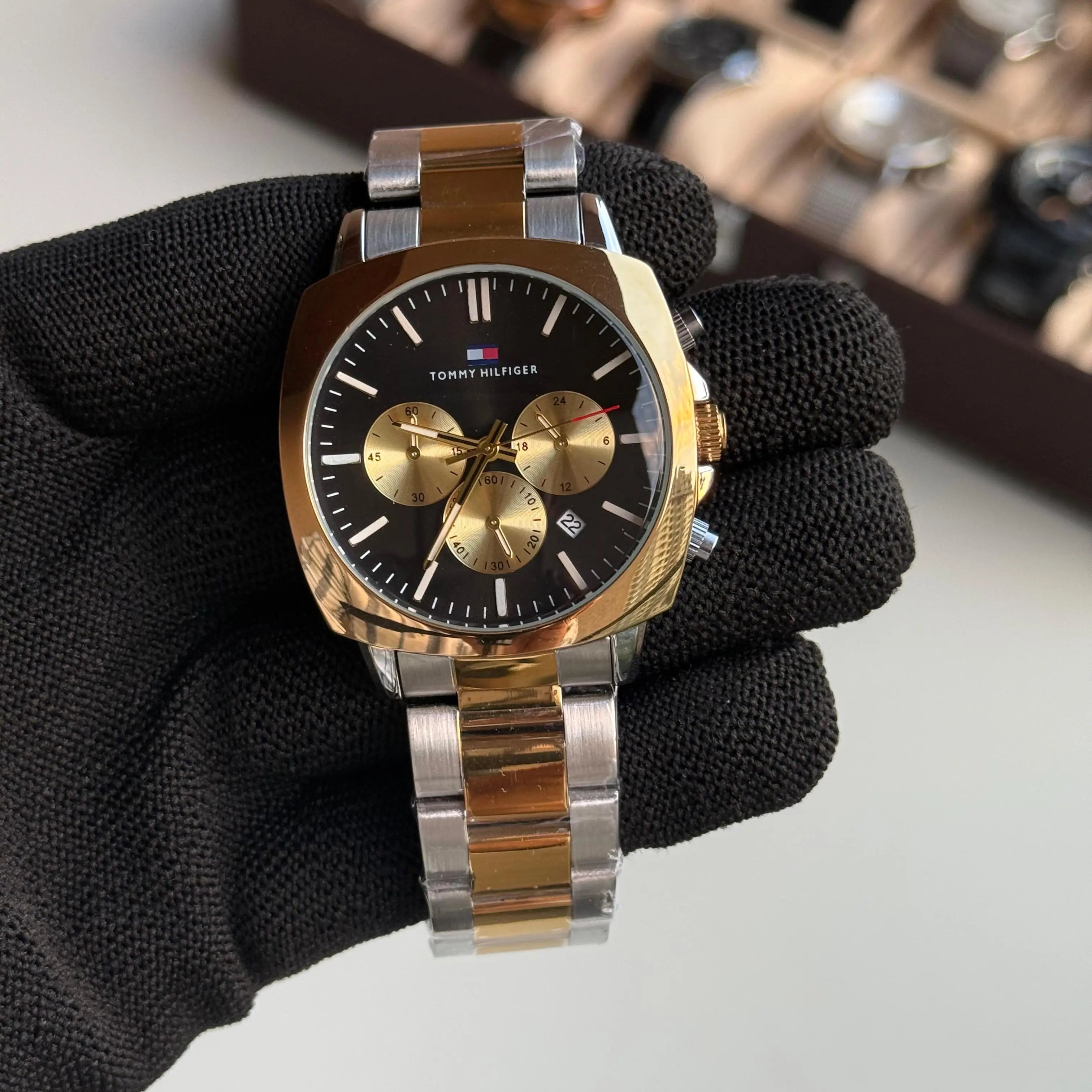 Tommy Hilfige_r Chronograph Two Tone Black Dial Main image