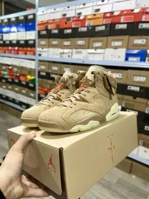 Jordan Retro 6 British Khakhi Semi Ua Quality Suede Quality  with Dust Bag Main image