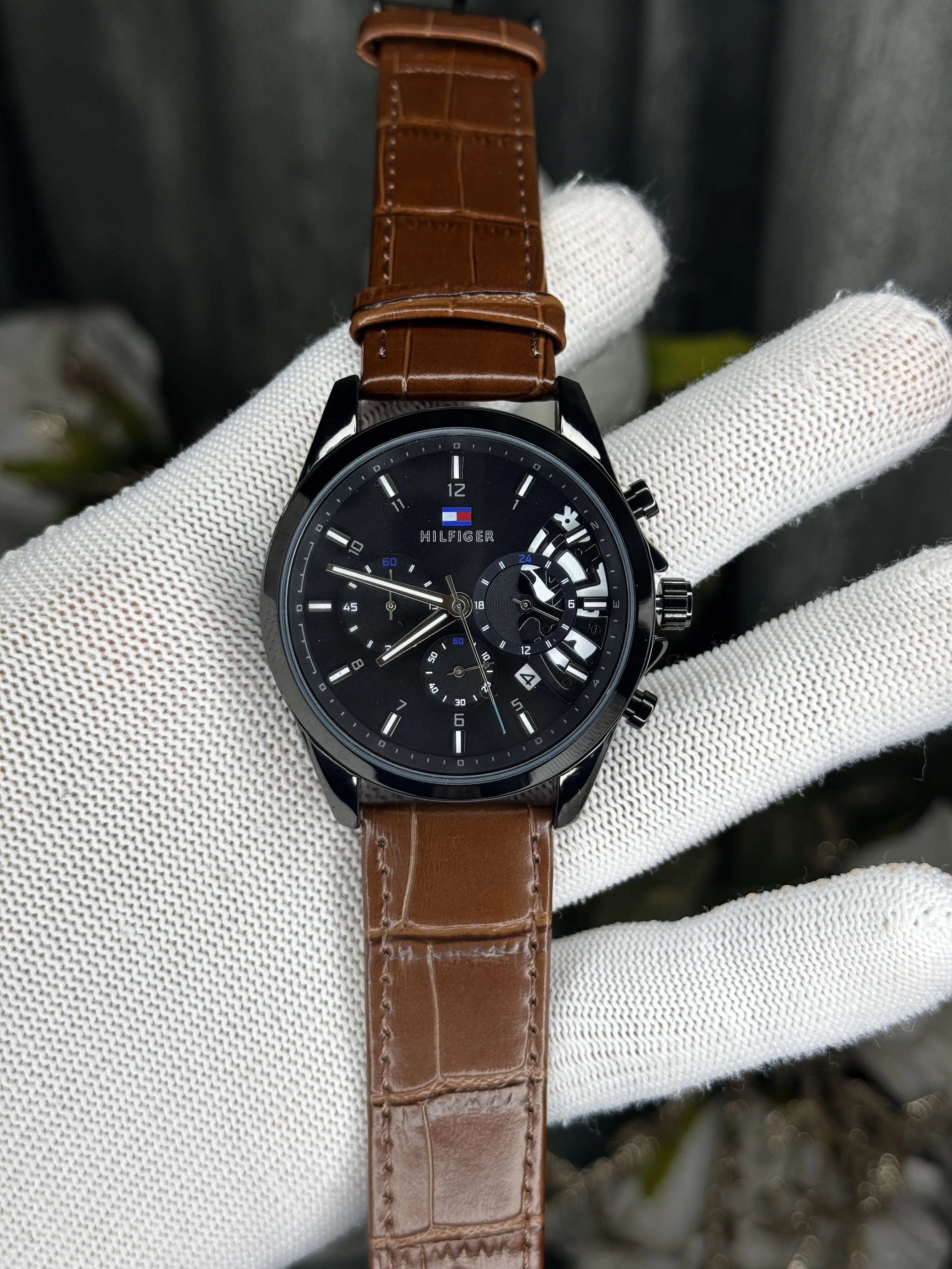 Tommy Hilfige r Black Brown Chronograph Premium Watch Main image