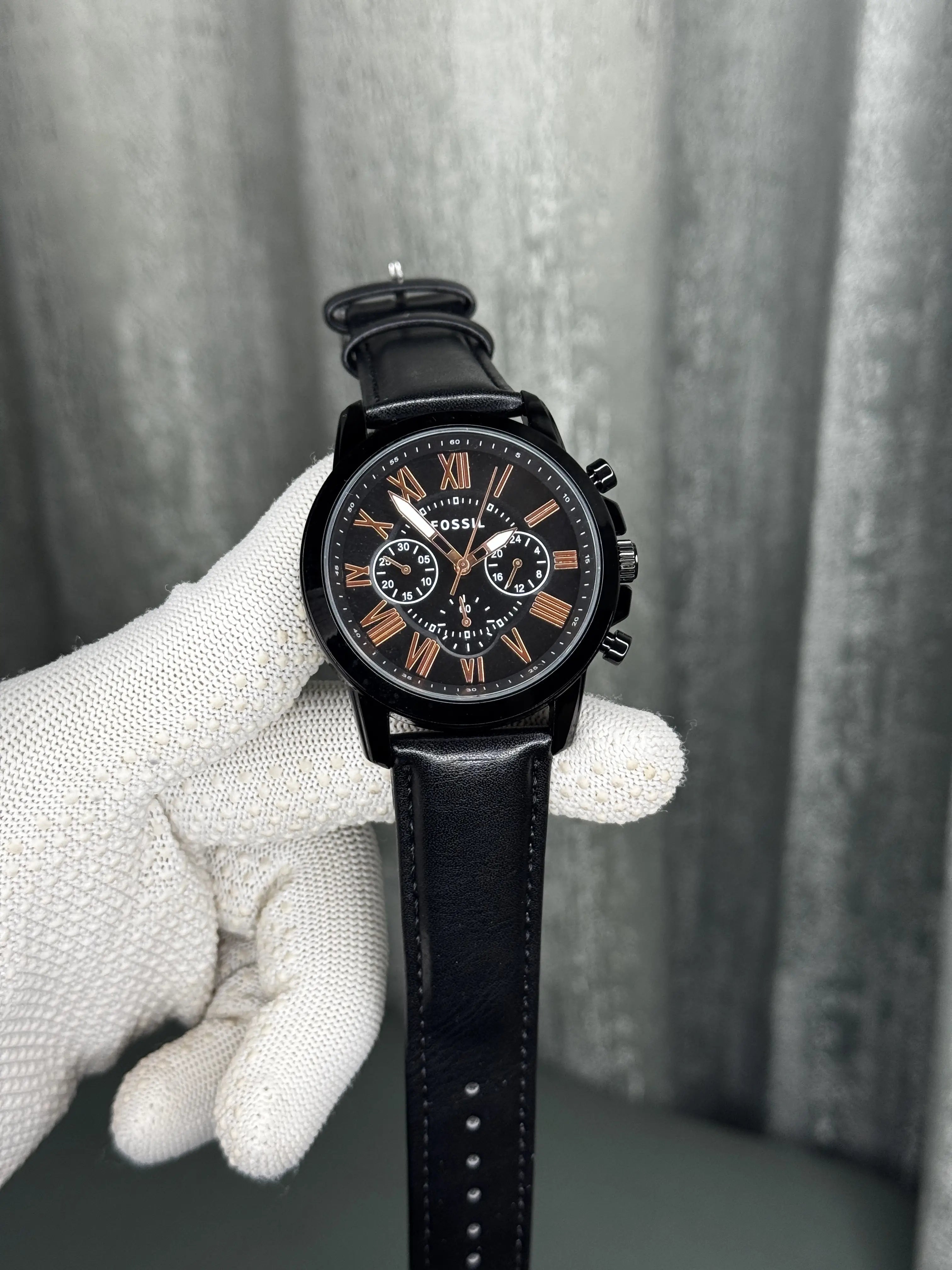 Fossil Grant All Black Chronograph Watch Main image